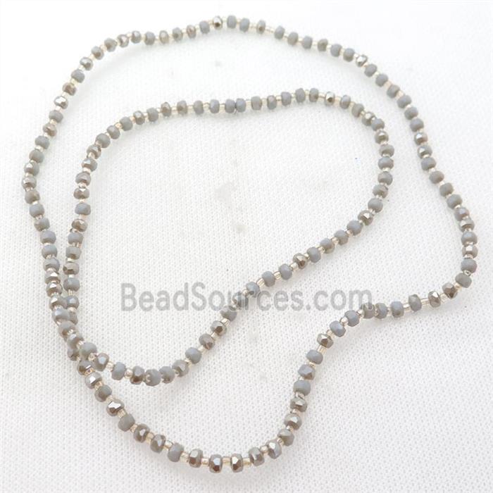 Jadeite Glass Beads, faceted rondelle