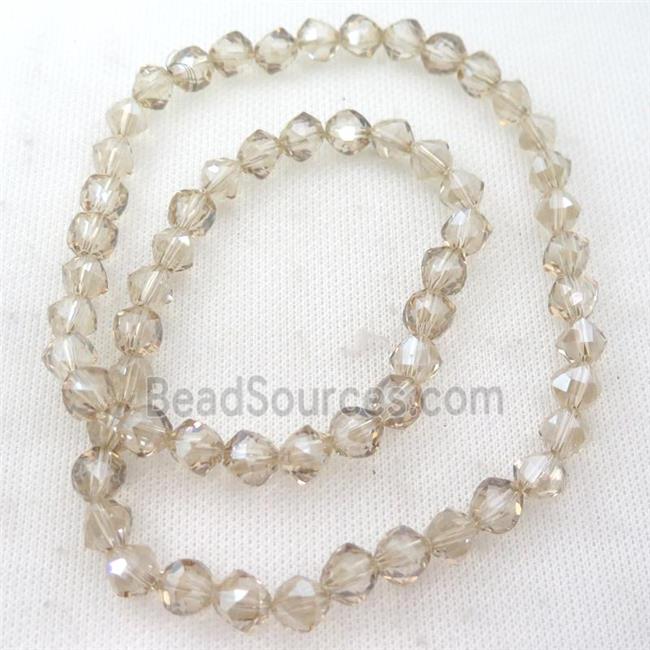 champagne Crystal Glass Beads, freeform