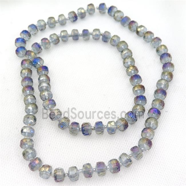 Crystal Glass beads, faceted rondelle