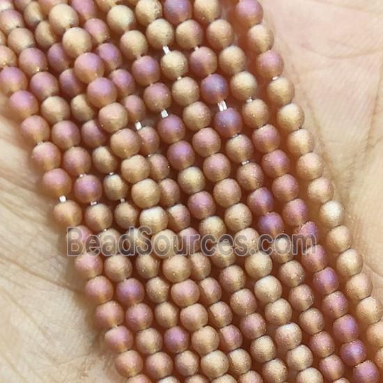 Champagne Glass Seed Beads Round Matte