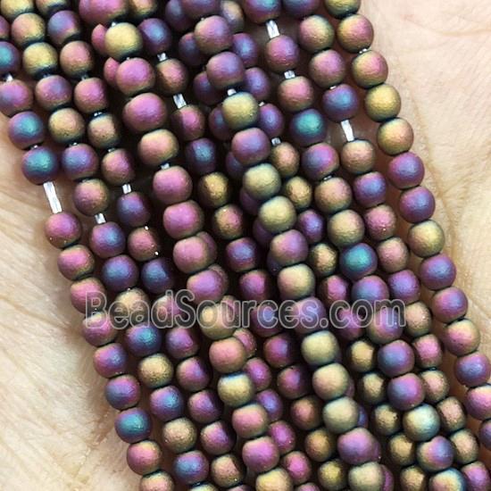 Purple Glass Seed Beads Round Matte