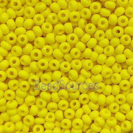 Yellow Glass Seed Beads Pony Rondelle A-Grade