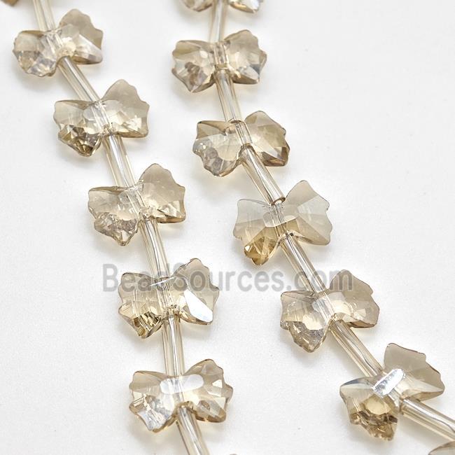 Chinese Crystal Glass Bow Beads