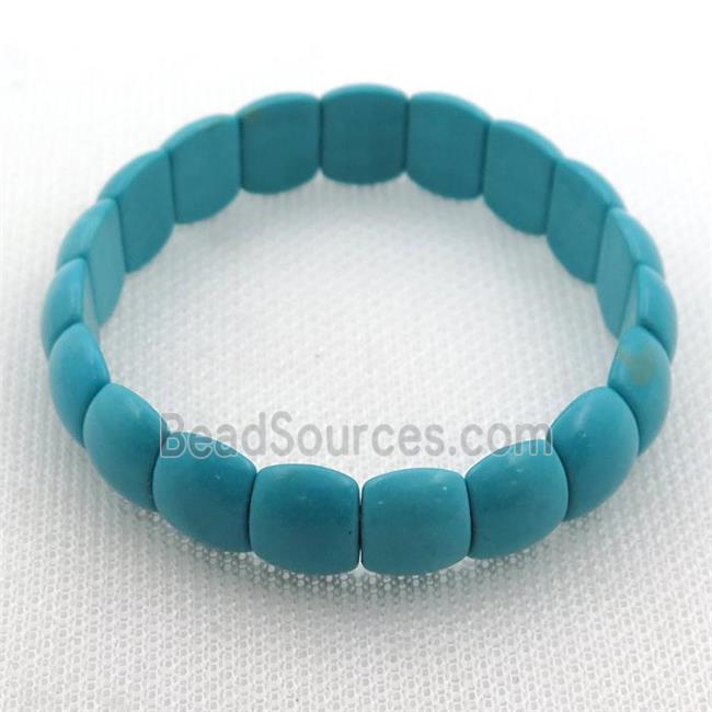 Magnesite Turquoise Bracelet, stretch