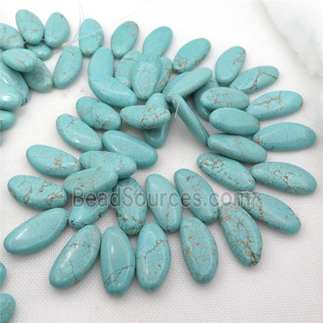 Magnesite Turquoise beads, topdrilled