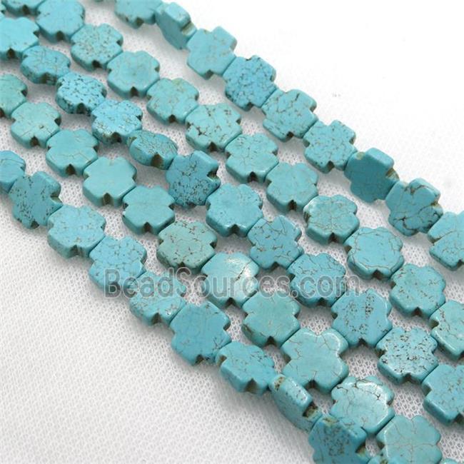 Magnesite Turquoise cross beads