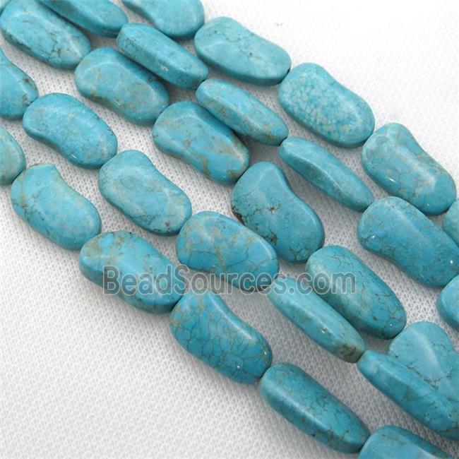 Magnesite Turquoise footprint beads