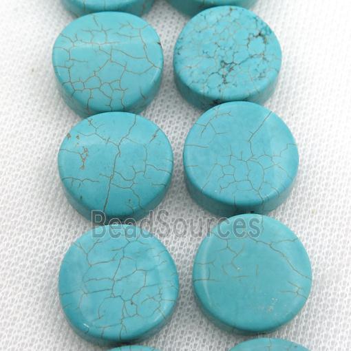 Magnesite Turquoise beads, twist circle