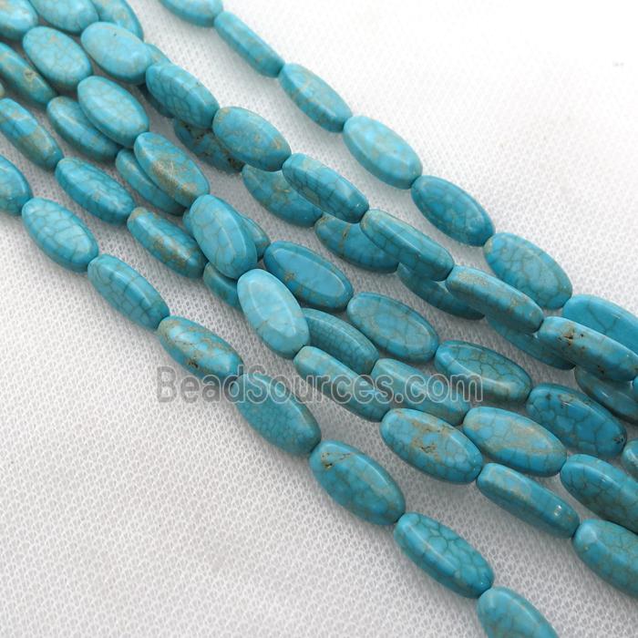 Magnesite Turquoise beads, oval
