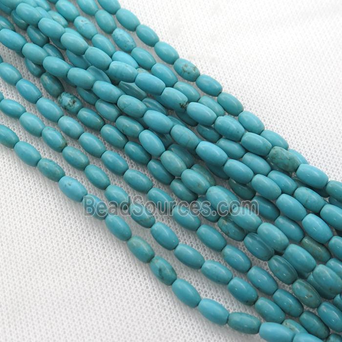 blue Magnesite Turquoise rice beads