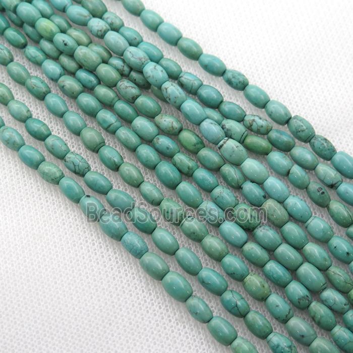 green Magnesite Turquoise rice beads