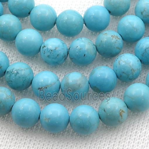 round blue Magnesite Turquoise beads