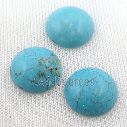 blue Magnesite Turquoise cabochon, round