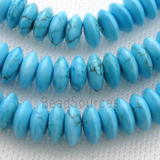 blue Sinkiang Turquoise beads, rondelle