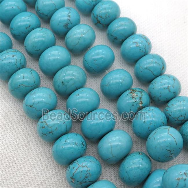 teal Assembled Turquoise Rondelle Beads