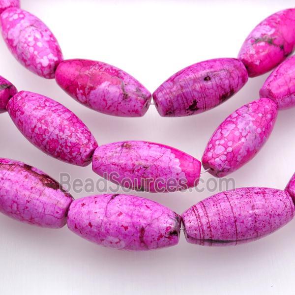 pink Magnesite Turquoise barrel beads