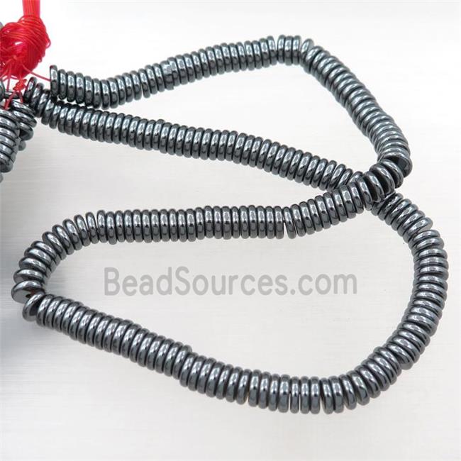 black Hematite heishi beads