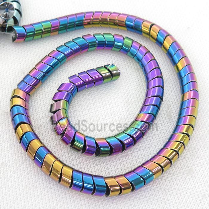 rainbow Hematite wave Beads, snakeskin