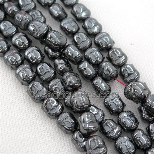 black Hematite buddha beads