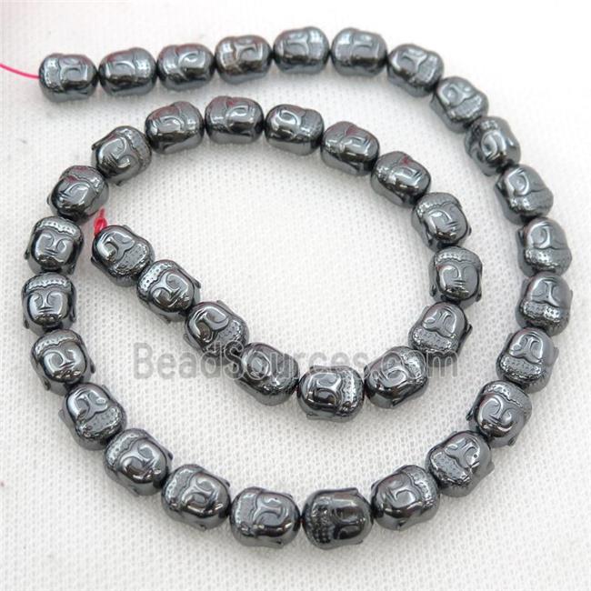 black Hematite buddha beads