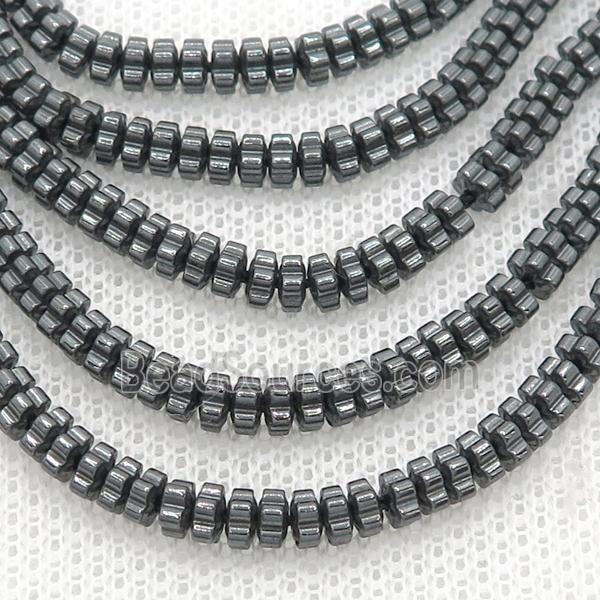 Hematite Flower Spacer Beads Black