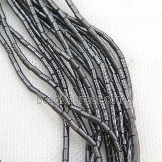 Black Hematite Tube Beads