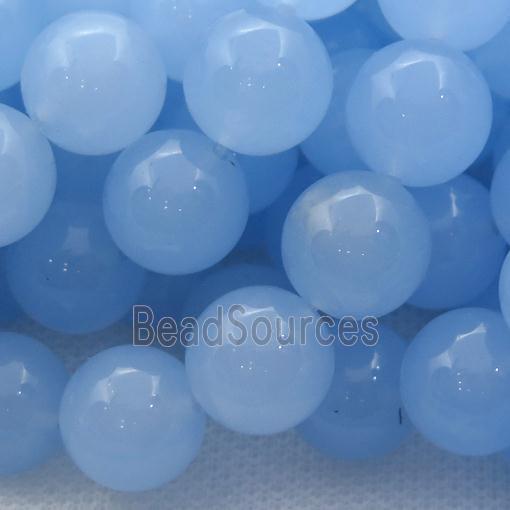 blue Spong Jade Beads, round