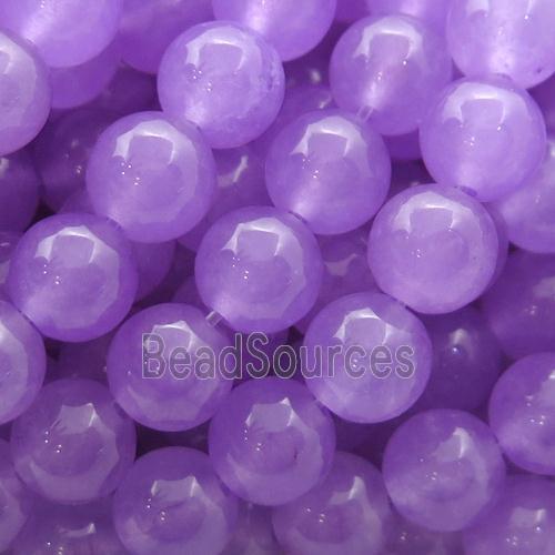 purple Spong Jade Beads, round