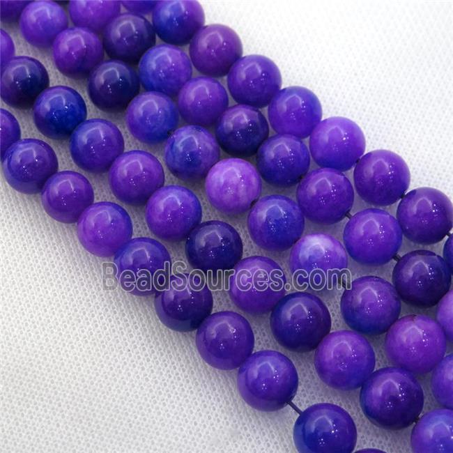 lavender Spong Jade Beads, round