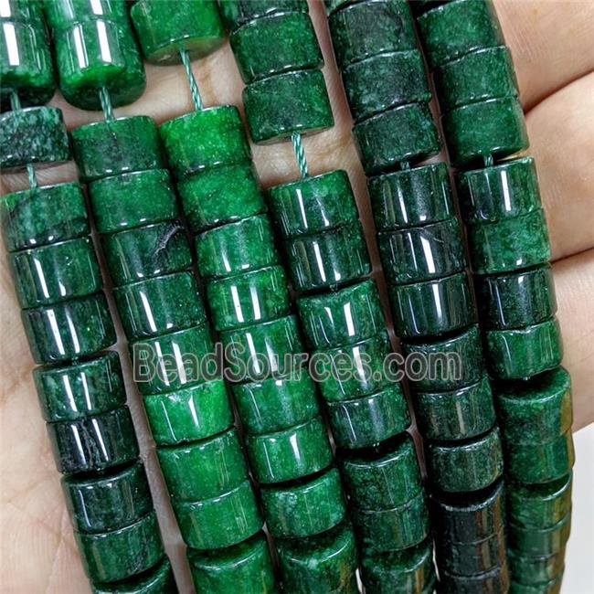 Sponge Jade Heishi Beads Green Dye