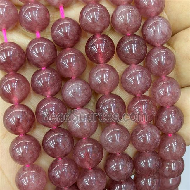 Sponge Jade Beads Dye Smooth Round