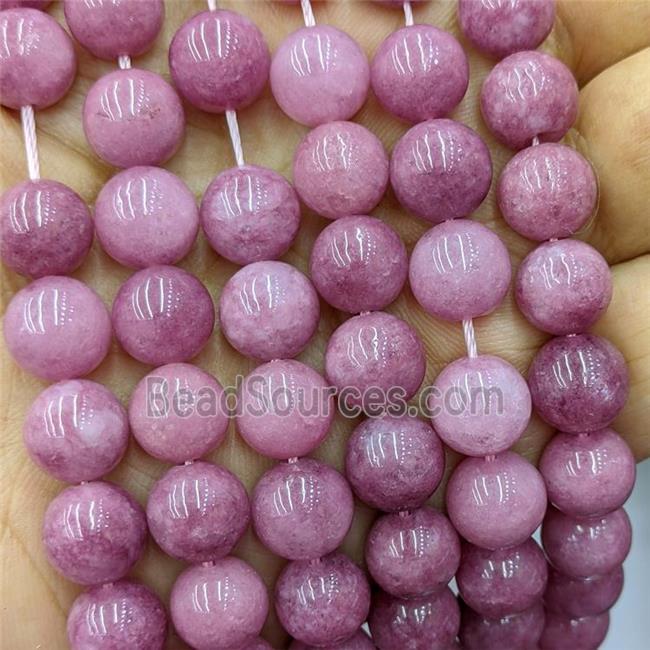 Sponge Jade Beads Dye Smooth Round