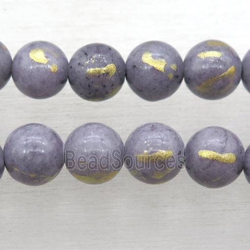 gray JinShan Jade beads, round