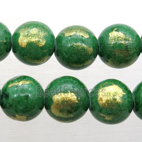 round green JinShan Jade beads