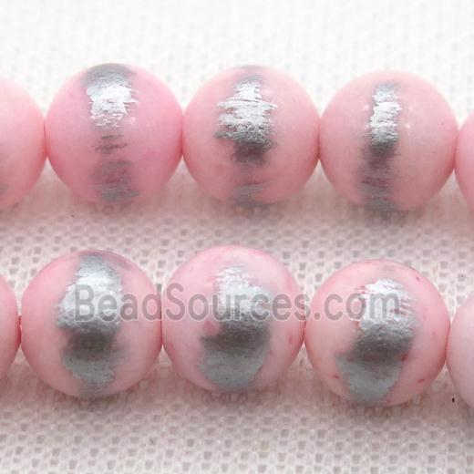 round Silvery Jade Beads