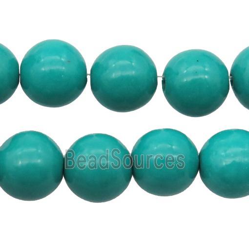 green Mashan Jade Beads, round