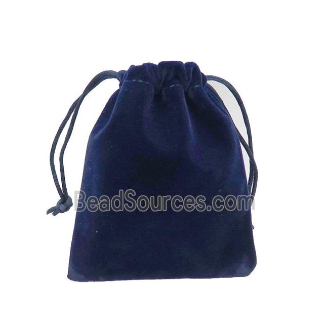 darkblue Velvet Jewelry Pouch