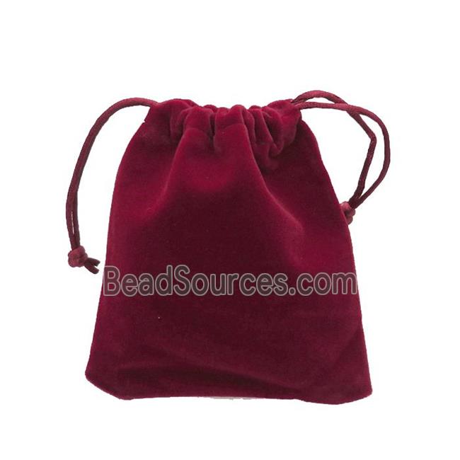 deepred Velvet Jewelry bag