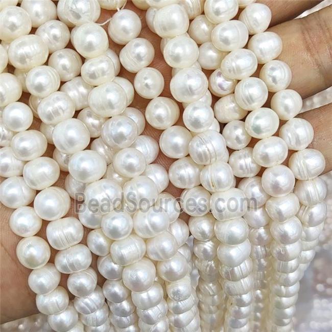 White Pearl Beads Round AB-Grade