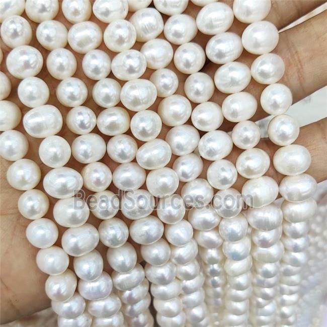 White Pearl Beads Round A-Grade