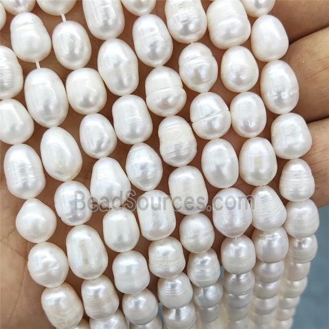 White Pearl Rice Beads