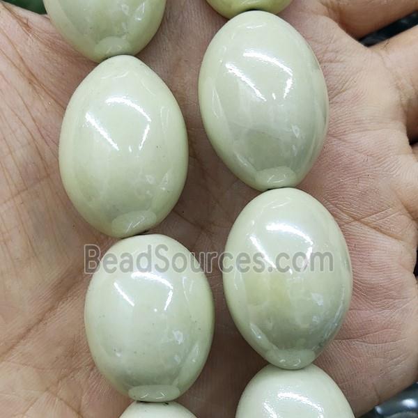 Khaki Porcelain Beads Rice Ceramic