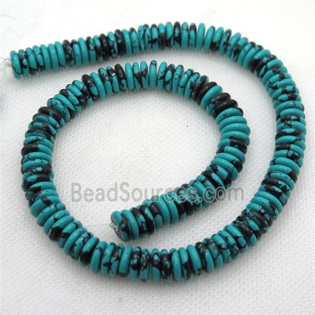 green Assembled Turquoise heishi beads