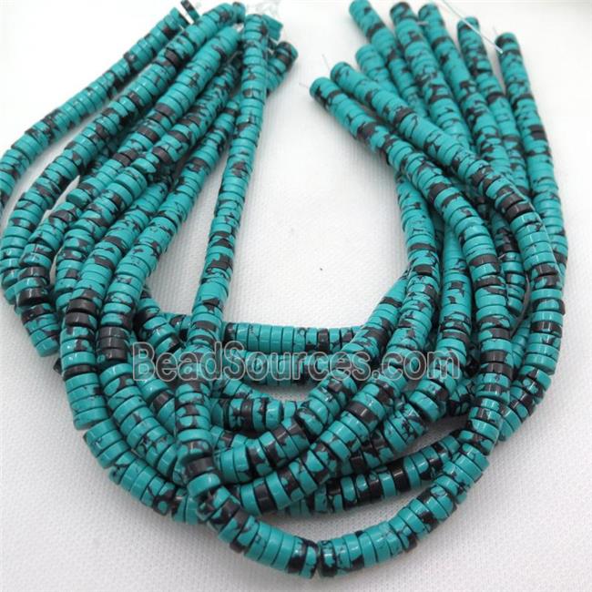 green Assembled Turquoise heishi beads