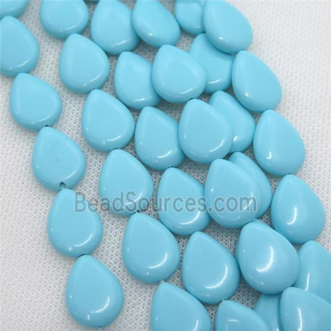 blue Synthetic Turquoiuse beads, teardrop