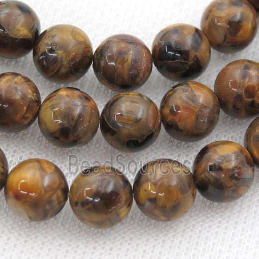 Iron Tiger Quartz beads, round