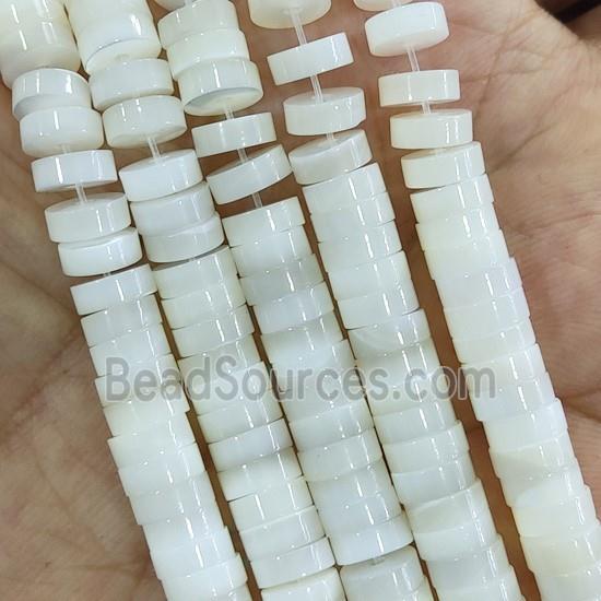 white Shell Heishi Beads