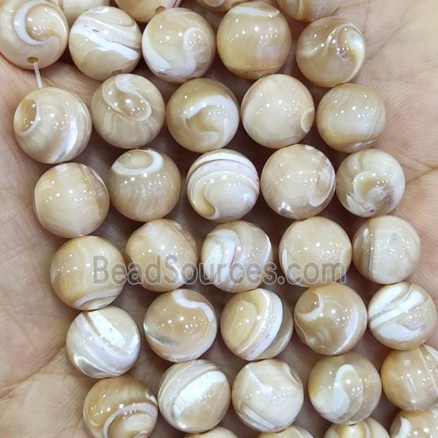 Mother Of Pearl MOP Shell Beads Round