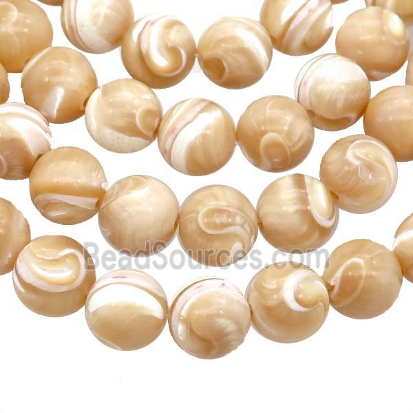 Mother Of Pearl MOP Shell Beads Round