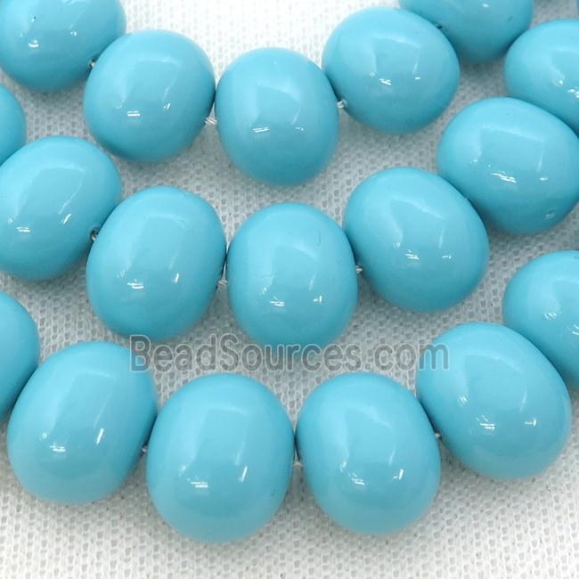 turq Pearlized Shell potato Beads